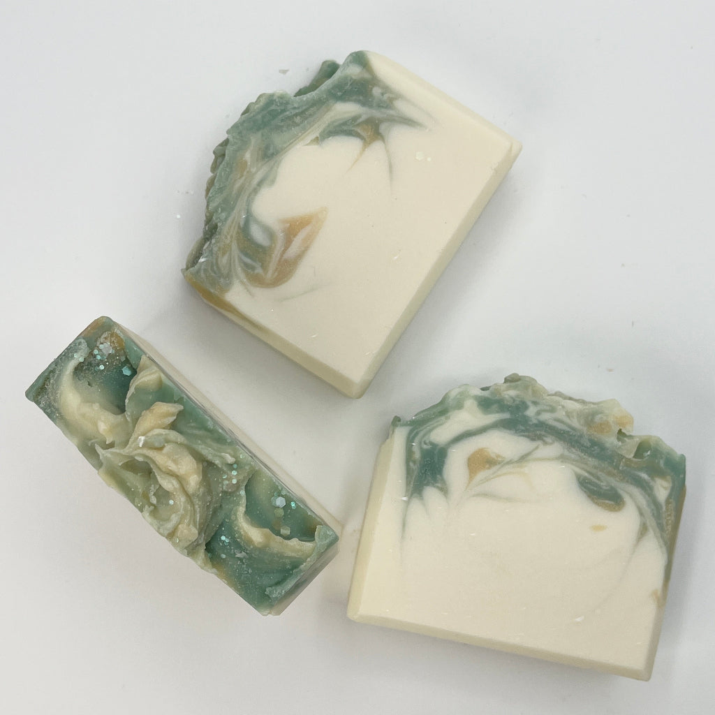 Handcrafted soap made in Washington State resembles the Olympic Mountains.