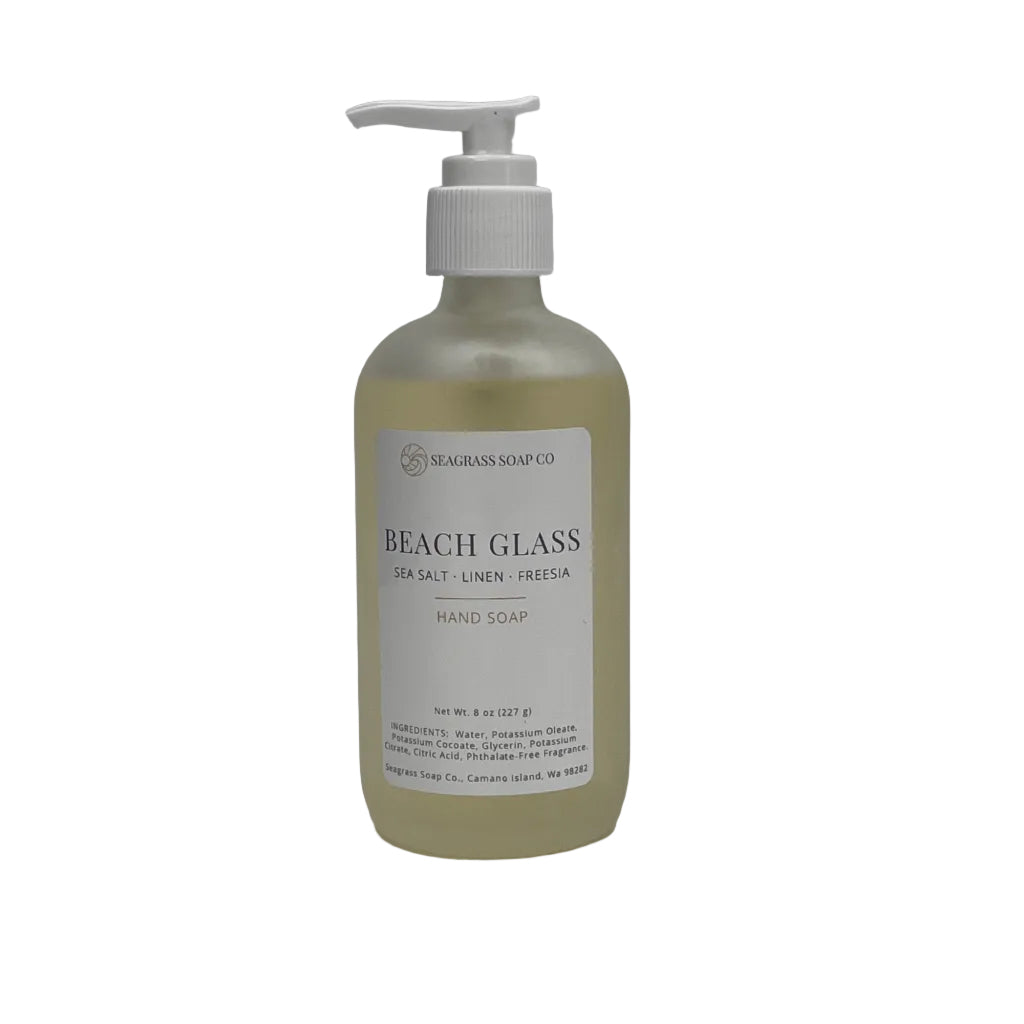 Hand soap bottle with on a white background