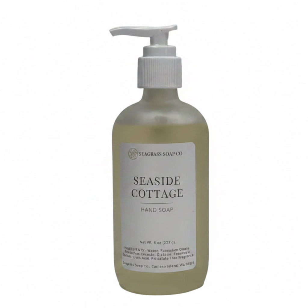 Hand soap bottle with on a white background
