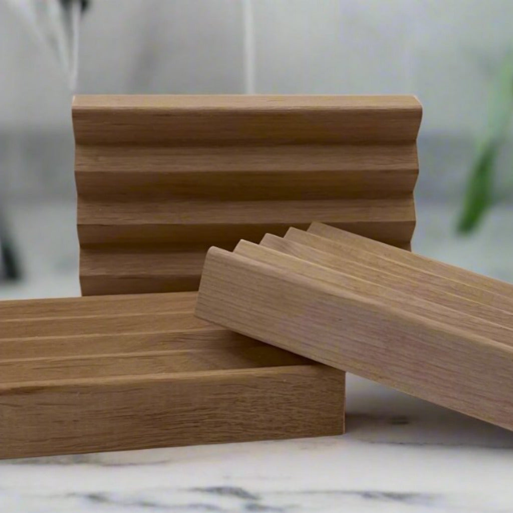 Three soap saver rafts in different positions to allow a different viewing perspective