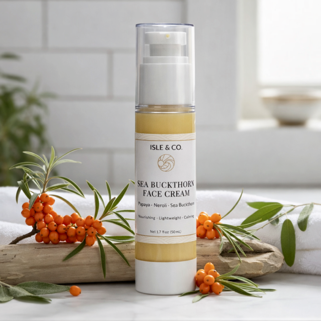 Sea Buckthorn Face Cream with sea buckthorn berries for dry, sensitive skin