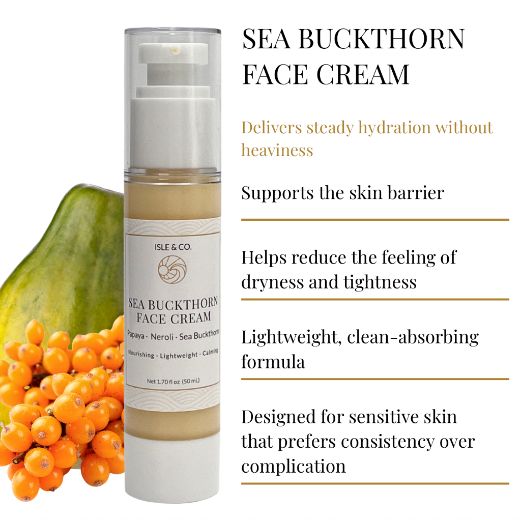 Sea Buckthorn Face Cream skin benefits by Isle & Co.